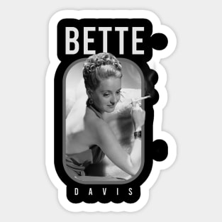 bette davis young black and white Sticker